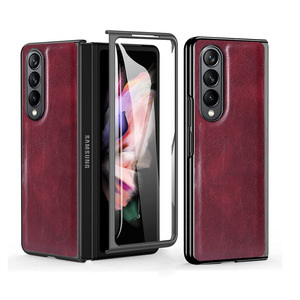 Étui en cuir PU pour <span class=keywords><strong>Z</strong></span> <span class=keywords><strong>Fold</strong></span> 7 avec protection d'écran avant, étui de téléphone portable en cuir pour <span class=keywords><strong>Samsung</strong></span> <span class=keywords><strong>Galaxy</strong></span> <span class=keywords><strong>Z</strong></span> <span class=keywords><strong>Fold</strong></span> 6 5 4 3 <span class=keywords><strong>2</strong></span> - Product Image 1