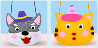 Nouveaux kits de bricolage créatifs pour enfants, sacs en feutre à coudre pour jouets d'enfants, sacs de dessin animé DIY animaux