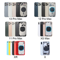 Coque Arrière de Téléphone Mobile pour iPhone 11 12 13 14 15 16 Pro Max, Remplacement de Vitre Arrière avec Pièces, Châssis de Coque Arrière