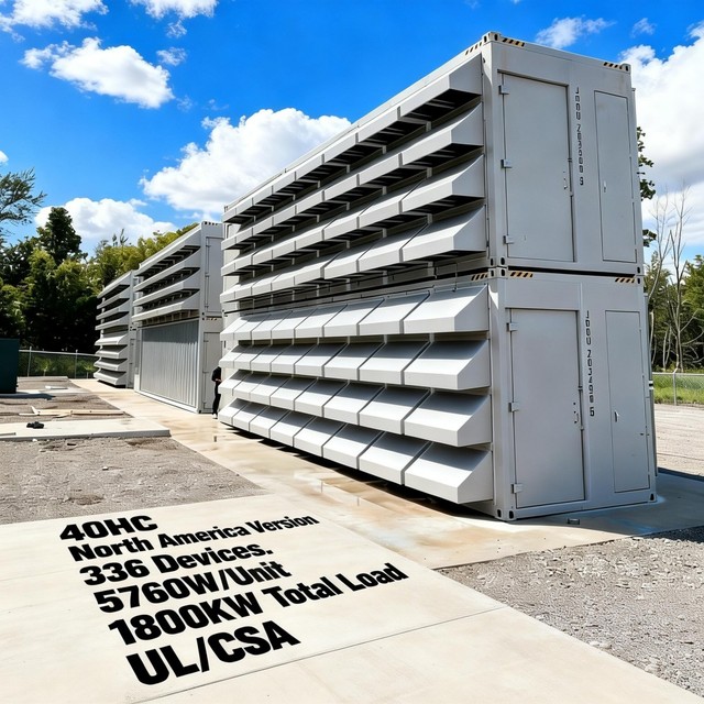ACT 40HC Data Center Miner Box 2100KW 100PH 336 Units M60 Mobile Modular Container Custom Setup Fast Turnaround