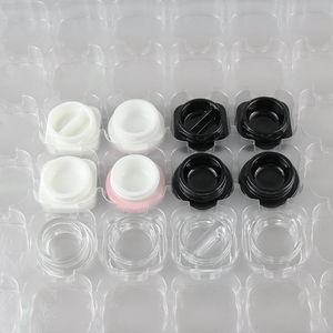 5ml 9ml vuông tròn sáp lọ thủy tinh kem chứa dầu dày nắp đen du lịch xách tay lọ mỹ phẩm đóng gói <span class=keywords><strong>container</strong></span> - Product Image 2