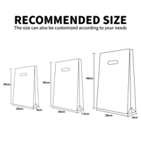 Sacs de courses en plastique colorés personnalisés avec poignée découpée, recyclables, avec logo, pour boutiques, cosmétiques, vêtements, cadeaux, emballage de détail