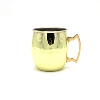 16oz 400ml Luxury Food Safe Handcraft Moscow Mule Gold Plated Drinks Coffee Beer Cocktail Vodka Mint Julep Ginger Tea Mug Cup