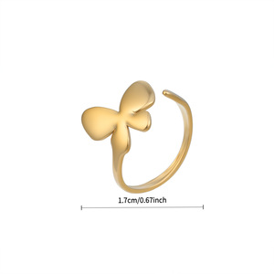 Fanhua Jewelry Tiktok Hot Selling Tarnish Free Stainless Steel Waterproof <strong>Gold</strong> Plated <strong>Gold</strong> <strong>Ring</strong> - Product Image 6