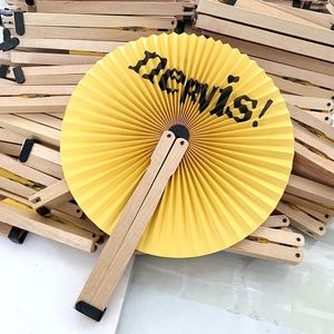 Abanico Plegable de Madera con Impresión de Logotipo Personalizado Promocional para Regalo Promocional - Product Image 4