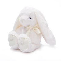 Poupée lapin en peluche à longues oreilles personnalisée par sublimation Lapin en peluche lapin de Pâques en peluche cadeau de transfert de chaleur