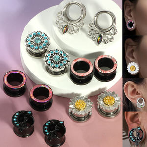 6-16 الفولاذ المقاوم للصدأ مقابس الأذن سدادات أنفاق ثقب الأذن المجوهرات دوامة الأذن المتوسع ثقب الفولاذ المقاوم للصدأ نفق الأذن - Product Image 1