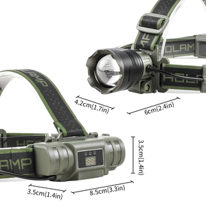 30W LED Rechargeable Portable IP65 Waterproof <strong>Headlamp</strong> 750-999M Long Range 90 Adjustable Zoomable White Laser LEP For Camping - Product Image 3