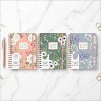 Carnet de notes personnalisé à couverture rigide avec reliure spirale, agenda hebdomadaire pour femmes