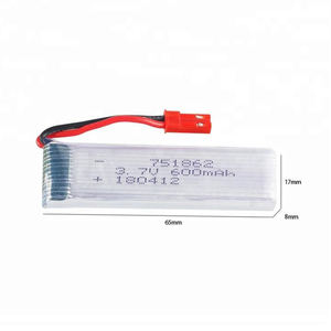 Nhà sản xuất chuyên nghiệp của 25C 3.7V 600mAh <span class=keywords><strong>751862</strong></span> nhỏ lithium <span class=keywords><strong>polymer</strong></span> có thể sạc lại LiPo pin cho RC máy bay trực thăng Pouch - Product Image 3