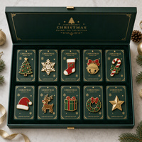 Épingles en émail personnalisées en forme de chaussette de Noël et d'arbre de Noël, badges de revers en métal de qualité supérieure avec boucle de suspension, livraison en gros directe usine