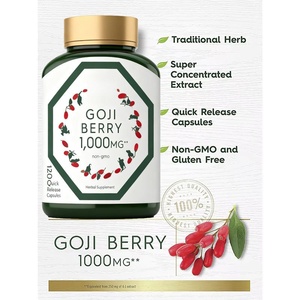 Cápsulas <span class=keywords><strong>de</strong></span> Bayas <span class=keywords><strong>de</strong></span> Goji OEM 1000mg Sin GMO, Suplemento Herbal <span class=keywords><strong>de</strong></span> Liberación Rápida para Apoyo Inmunológico, Salud Ocular y Bienestar Energético - Product Image 3