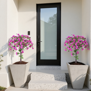 Arbre artificiel de <span class=keywords><strong>bougainvillier</strong></span> RUOPEI, résistant aux UV, faux arbre à fleurs roses pour la décoration extérieure de porche et d'entrée - Product Image 2