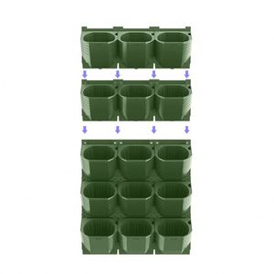 Maceta de pared verde resistente a los rayos UV directa de fábrica, maceta de jardín de pared Vertical de plástico, Kit Vertical de jardín, maceta de Torre Vertical - Product Image 6