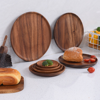 Assiette en bois au design classique écologique, chargeurs de pizza en bois naturel pour restaurants et fêtes