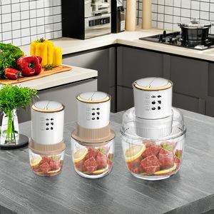 Picadora de Carne Eléctrica 3 en 1 con Recipiente de Vidrio, Cortadora de Alimentos, Mezcladora de Cocina Multifunción, Directo de Fábrica - Product Image 6