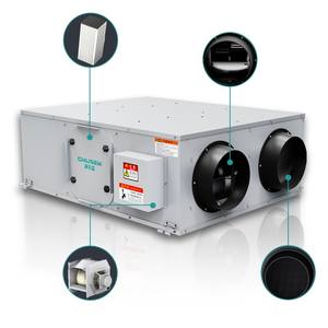 Thermostat intelligent Récupérateur <span class=keywords><strong>d</strong></span>'air pour la santé de la famille Récupération de chaleur Système de ventilation Ventilateur de plafond en acier inoxydable Systèmes CVC - Product Image 5