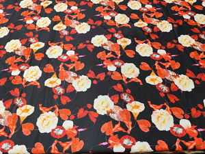 Tissu satiné imprimé 100% polyester multicolore, doux, brillant, léger, pour les travaux manuels des filles, la couture, la décoration de robes de mariée - Product Image 5