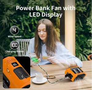 Socool ventilateur 14500MAh ventilateur multifonction avec <span class=keywords><strong>SOS</strong></span> lumière LED Portable Camping en plein air Clip taille ventilateur rechargeable - Product Image 4