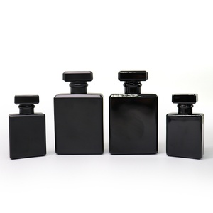 Flacons de parfum en verre en stock 30 ml 50 ml 100 ml Flacon pulvérisateur de parfum en verre noir pour hommes - Product Image 2