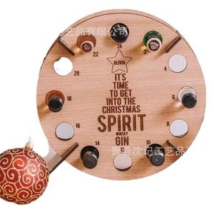 Wooden Christmas <b>Tree</b> Wine Rack Solid Wood Display <b>Stand</b> For Beverage Storage Under 10 Bottles - Product Image 4