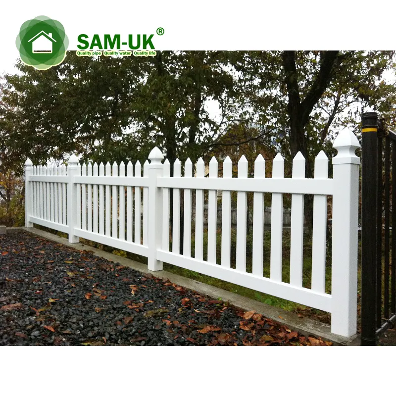 Green environmental protection light and durable factory direct sales Factory supply pvc vinyl white Plastic Picket Fencing