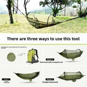 बाहरी नींद के लिए बड़े अंतरिक्ष एकीकृत मच्छर नेट हैममॉक की स्वचालित तैनाती के साथ अभिनव डिजाइन - Product Image 4