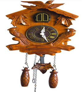 Reloj de madera de cuco Musical para sala de estar, analógico, de cuarzo, de cara única, creativo, con pájaro, para cantar, para todas las estaciones - Product Image 3