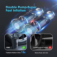 Compresseur d'air sans fil 7,4 V, petit compresseur rechargeable pour voiture, vélo, mini ballon, pompe à air électrique portable pour voiture