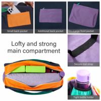 Sacs et sacoches de yoga grande capacité pour femme, sac de yoga en toile extra large avec fermeture éclair intégrale, 3 poches zippées, résistant à l'eau