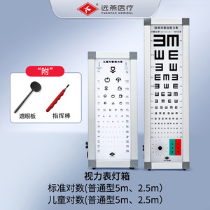 กล่องไฟวิชั่นชาร์ต 5M 2.5E มาตรฐานสากล โลหะผสมอะลูมิเนียม ใช้ในบ้าน สำหรับทดสอบสายตาผู้ใหญ่และเด็ก - Product Image 5