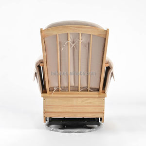 Fauteuil à bascule en bois pour la maternité, l'allaitement, la nurserie, les soins de bébé et les loisirs - Product Image 3