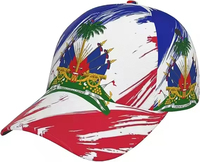 Casquette Haïti avec logo personnalisé, casquette de baseball de haute qualité, drapeau national haïtien, casquette du pays Haïti
