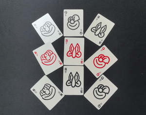 Cartes à jouer de <span class=keywords><strong>tarot</strong></span> miniatures personnalisées taille pont personnalisée impression en noir et blanc sur papier de noyau noir 310gsm - Product Image 6