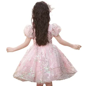 Kinder High-End-Kleid Mädchen modische Sommerkleider Mädchen Pailletten Prinzessinkleid