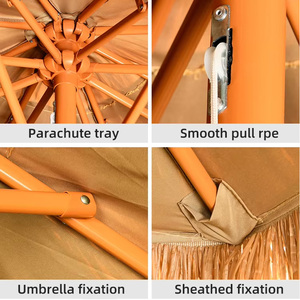 Parasol de Jardin de Haute Qualité, Fabricant de Mobilier d'Extérieur, Parasol de Plage Commercial en Aluminium pour Parasol en <span class=keywords><strong>Paille</strong></span> - Product Image 4