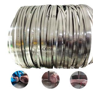 Dientes endurecidos <span class=keywords><strong>de</strong></span> acero al carbono <span class=keywords><strong>de</strong></span> alta calidad, hojas <span class=keywords><strong>de</strong></span> <span class=keywords><strong>sierra</strong></span> <span class=keywords><strong>de</strong></span> cinta <span class=keywords><strong>sin</strong></span> <span class=keywords><strong>fin</strong></span> <span class=keywords><strong>de</strong></span> 98 pulgadas para cortar carne y huesos - Product Image 5