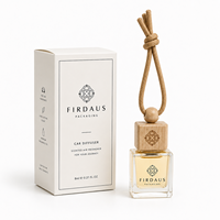 Diffuseur de voiture de luxe Firdaus, flacon suspendu, diffuseur d'arômes, flacon en verre pour parfum, logo personnalisé, fabricant OEM