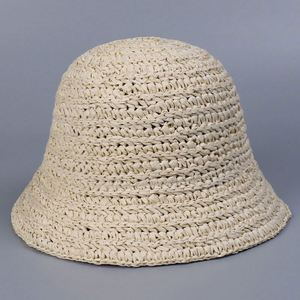 Sombrero de Paja Tejido a Mano para Mujer, Plegable, Protección Solar, Estilo Casual, para Playa, Viajes, Pesca - Product Image 6