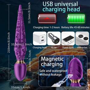 Vibratore a Forma di Tentacolo di Polpo con 9 Modalità di Vibrazione a 360 Gradi ° Giocattoli per Adulti per Coppie con Funzioni di Massaggio Vaginale, Anale e dei Capezzoli - Product Image 4