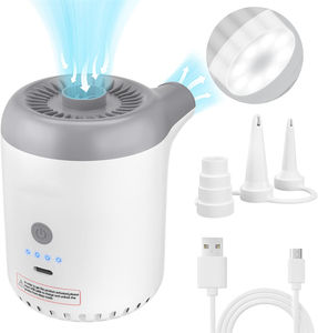 मिनी पोर्टेबल एयर पंप छोटे एयर गद्दे पंप 4000 माह बैटरी के साथ रिचार्जेबल कैंपिंग लाइट इंफ्लेमेट - Product Image 1