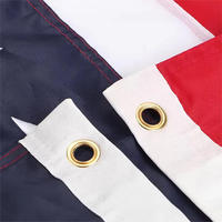Drapeau américain de grande taille 210D 3x5 pieds (90x150 cm) pour l'extérieur, brodé, avec 2 œillets en laiton