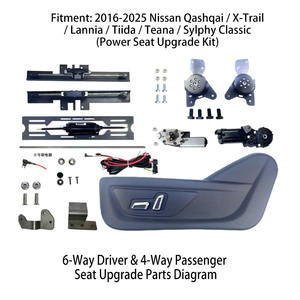 Kit de Conversión de Asiento Eléctrico Premium para Nissan <span class=keywords><strong>Qashqai</strong></span>/X-Trail - Ajuste de 4 Vías para el Conductor y 6 Vías para el Pasajero - Product Image 4