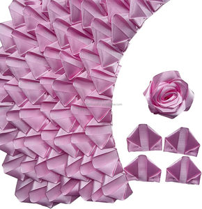 Oke bunga mawar setengah jadi awet buatan tangan DIY kelopak mawar pita <span class=keywords><strong>Satin</strong></span> abadi untuk Hari Ibu - Product Image 6