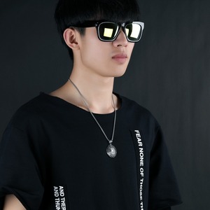 Collar creativo Retro especial de acero inoxidable para hombre, amuletos tailandeses de Marvel Yin Yang - Product Image 6