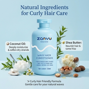 Shampooing hydratant et nourrissant au beurre de karité anti-frisottis pour <span class=keywords><strong>cheveux</strong></span> <span class=keywords><strong>ondulés</strong></span>, OEM/ODM, marque privée, 320 ml, pour <span class=keywords><strong>cheveux</strong></span> bouclés/<span class=keywords><strong>ondulés</strong></span> - Product Image 1