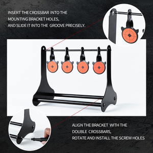 ZLang <span class=keywords><strong>Cible</strong></span> d'entraînement portable en métal à rotation 360° pour lance-pierre et <span class=keywords><strong>arc</strong></span> composé, pour l'extérieur - Product Image 2