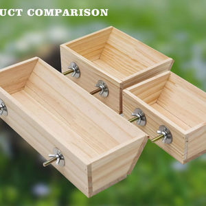 Caja de alimentación de conejo de madera ajustable para hámsteres, cobayas, chinchillas, otras mascotas pequeñas, cuenco colgante para conejo para alimentación - Product Image 2