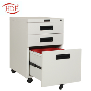 Meubles de bureau en acier, armoire de rangement mobile à 3 tiroirs verrouillables - Product Image 2