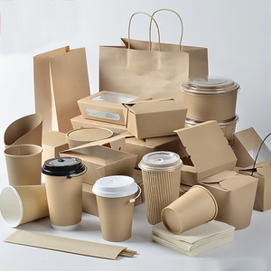 Boîte à hamburger emballage à emporter sac en papier alimentaire sulfurisé boîte de poulet frit sac de frites <span class=keywords><strong>2020</strong></span> Offre Spéciale sac jetable personnalisé - Product Image 2